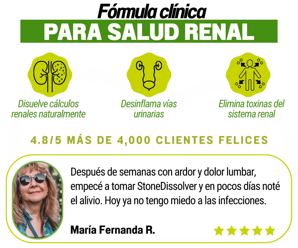 STONE DISSOLVER – La Fórmula Natural Que Disuelve Cálculos Renales y Vesiculares 🌿